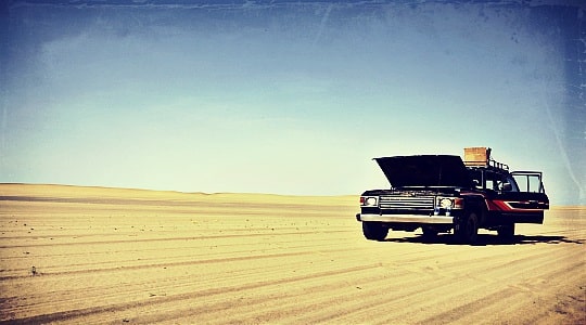 Broken Down Truck In Desert