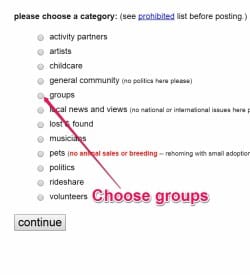 Choose groups