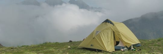 Minimalist Camping Tent Setup