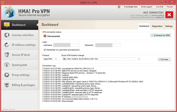 Connect to secure vpn server