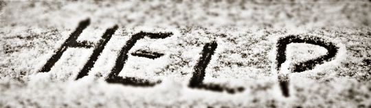 Help Written In Snow