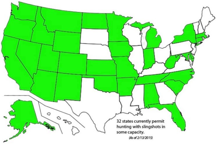 slingshot hunting legal by state