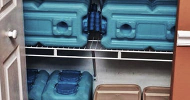 Water Bricks In Storage Pantry