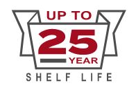 Up To 25 Year Shelf Life