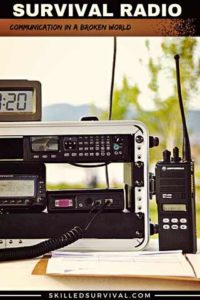 Survival Radio - HAM Radio Setup On A Table