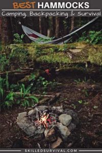 Best Hammock Hanging Near A Fire In A Wilderness Campsite