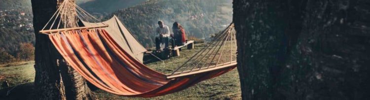 hammock at campsite in mountains 1