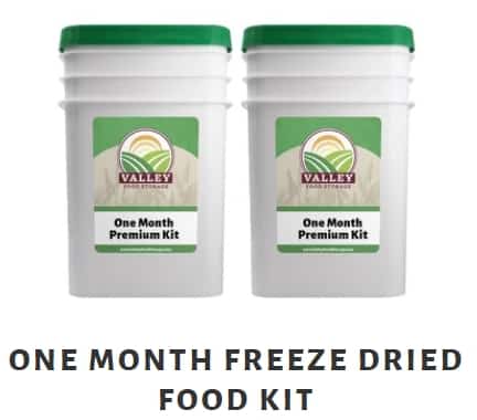 Valley Food Storage - 1 Month Freeze-Dried Food Kit 