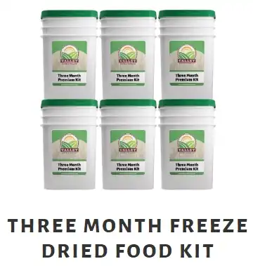Valley Food Storage - 3 Month Freeze-Dried Food Kit