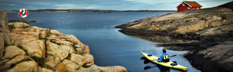 Kayaking Out Of Channel Into Open Water