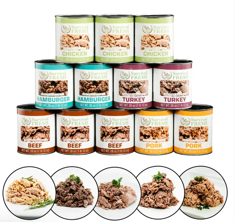 All-Natural Mixed Canned Meats By Survival Fresh