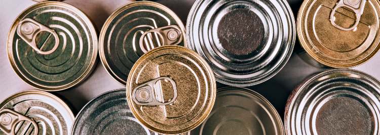 Canned Water With Different Tops