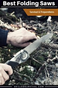 Folding Saw Cutting A Branch