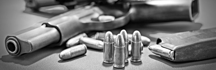 handgun and ammunition