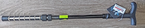 Overhead Shot of Zap Stun Gun Cane