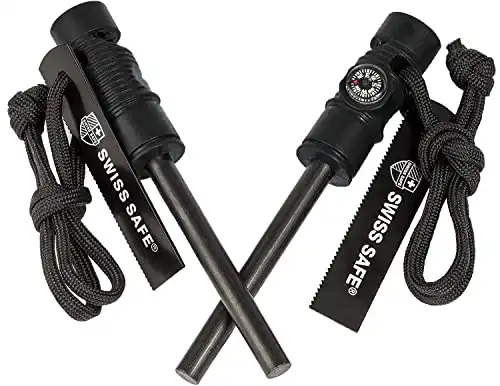 Swiss Safe 5-in-1 Fire Starter with Compass