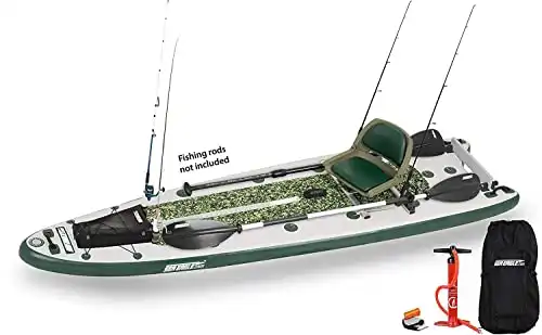 Sea Eagle FishSUP 126 Inflatable FishSUP - Swivel Seat Fishing Rig Package
