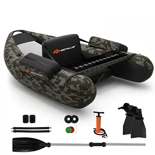 Goplus Inflatable Fishing Float Tube