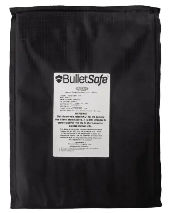 Bulletsafe Bulletproof Lightweight Backpack Panels