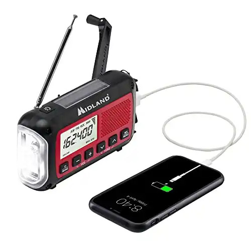 Midland ER40 Weather Radio With A Solar Panel