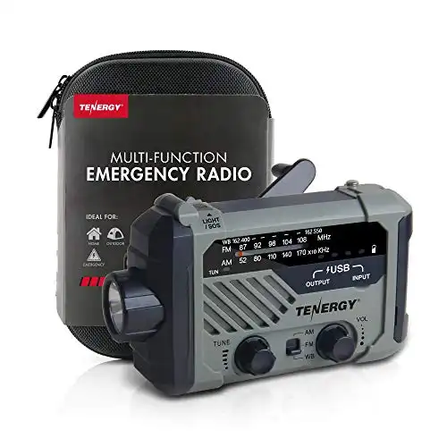 Tenergy Multifunctional Hand Crank Weather Radio