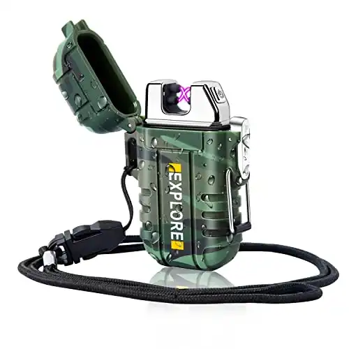 LcFun Waterproof Windproof Dual Arc Lighter