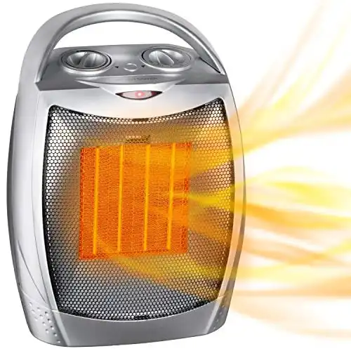 Portable Electric Space Heater with Thermostat
