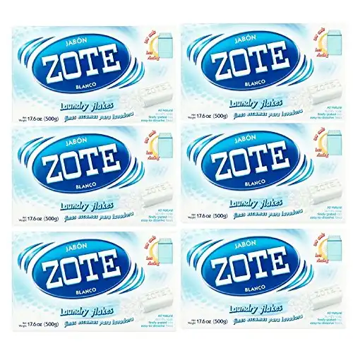 Zote Laundry Soap Flakes, 17.6 oz, Pack of 6