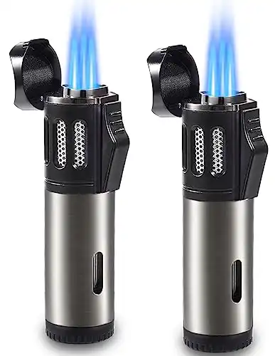 Urgrette 2 Pack Torch Lighter Triple 3 Jet Flame