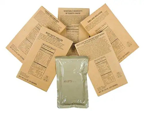 Captain Dave's 12 Military MRE Entrees, Meals Ready to Eat
