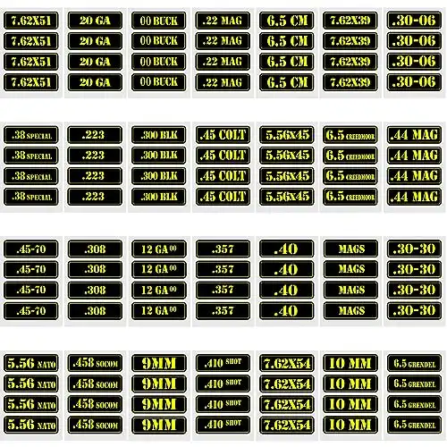 112 Pieces Vinyl Ammo Can Labels