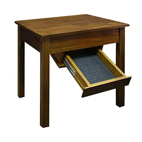 Casual Home Kennedy End Table Drawer, Concealment Furniture
